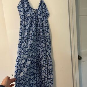 Blue Floral Maxi Dress